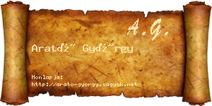 Arató György névjegykártya